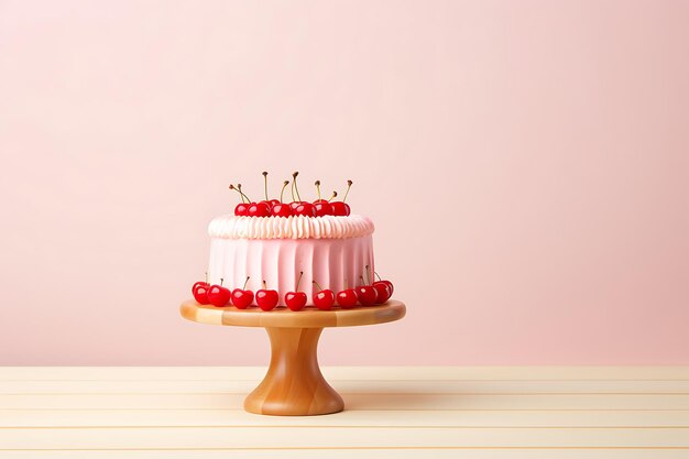 Front view of birthady cake with copy space