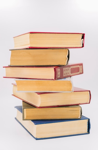 Photo front view book pile