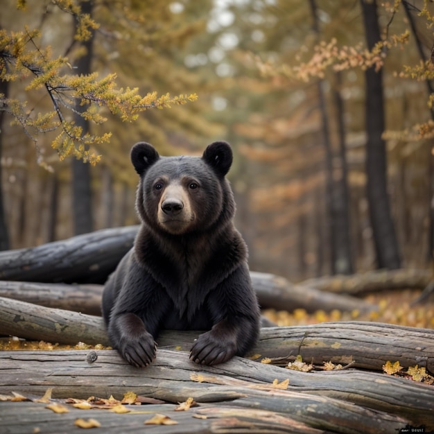 Первый вид коричневого медведя, сгенерированного