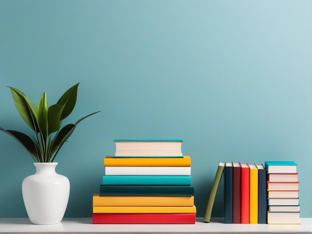 Photo front view composition with different books