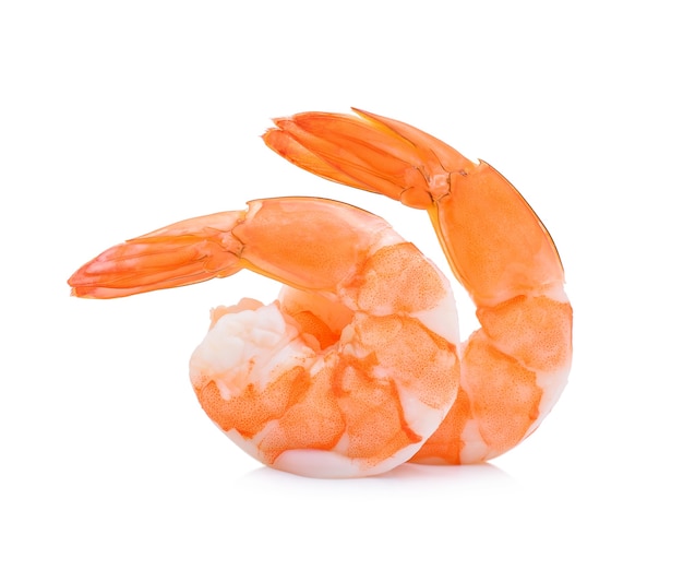 Front view of cooked shrimps