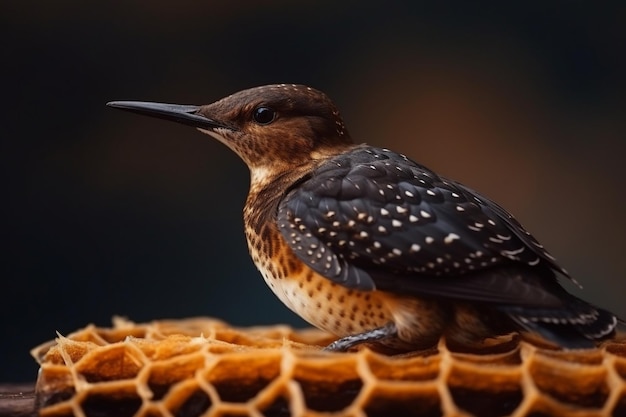 Front view dipper over honeycombs