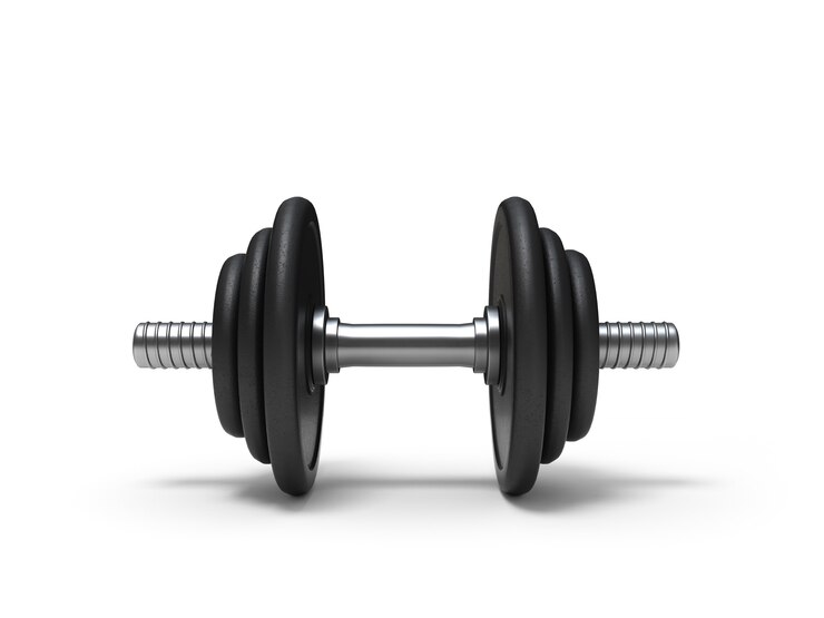 Photo front view of dumbbells