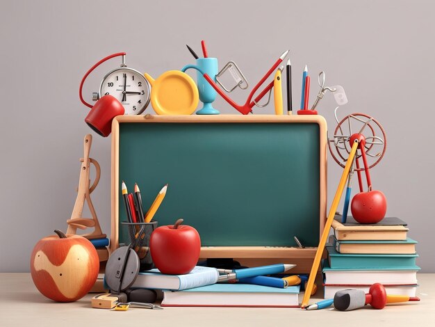 Foto front_view_educational_objects_composition