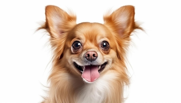 Фото Высота счастливого собачьего лица с передней стороны