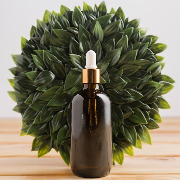 Photo front view of essential oil bottle