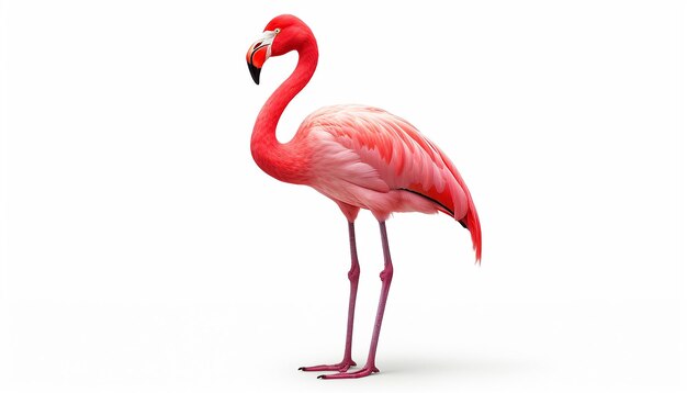 Front View Flamingo in Studio Light