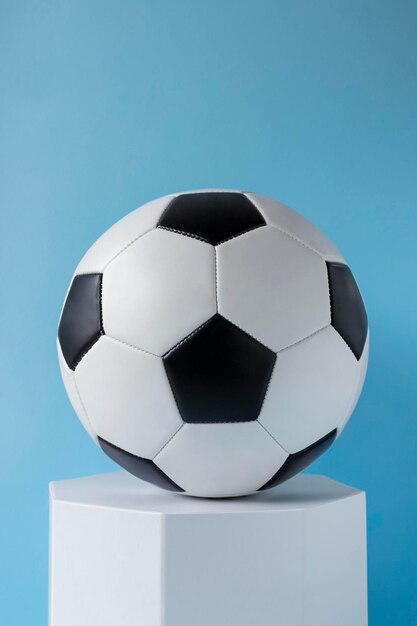 front view football hexagonal shape