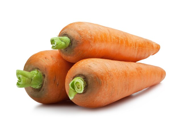 Front view of fresh carrots