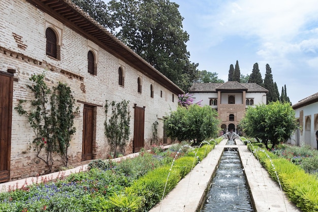 front view of the Generalife gardens, Granada