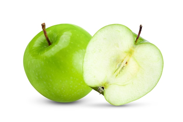 Front view of green apples