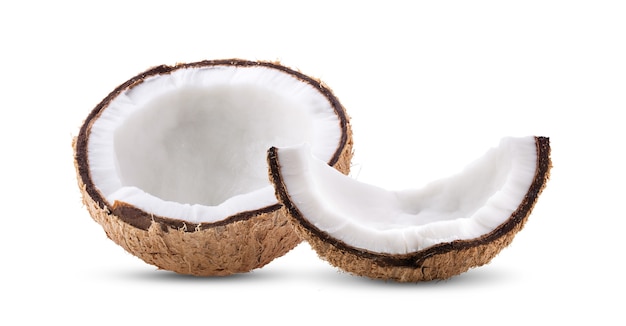 Front view of half coconut