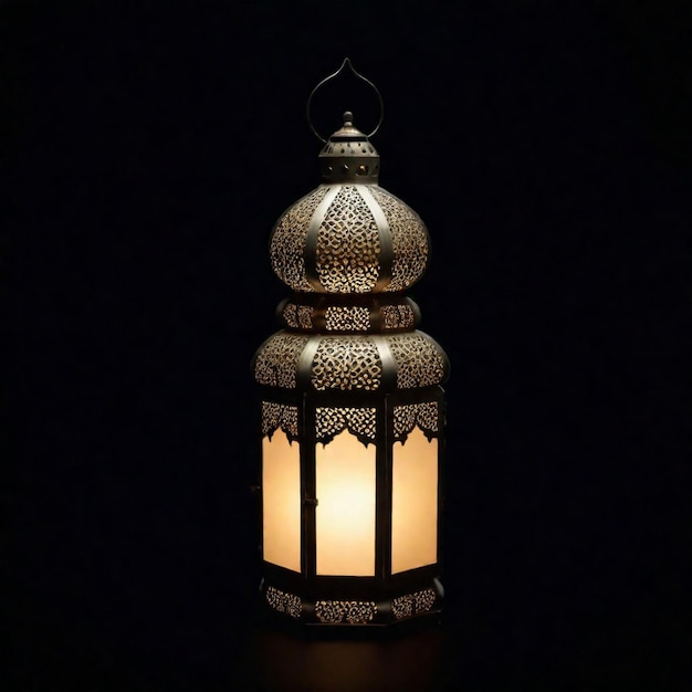 Foto lanterna concept islamica per il capodanno in vista anteriore