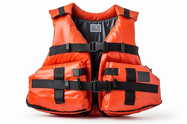 Photo front view of life jacket isolated on transparent background ai