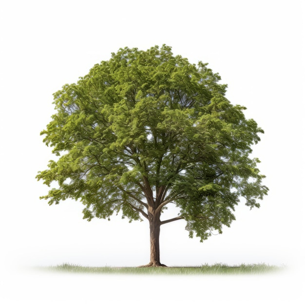 Photo front view minimalistic of an isolated black locust tree