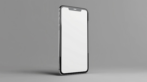 Photo front view of a modern smartphone mockup with a blank screen perfect for app presentation