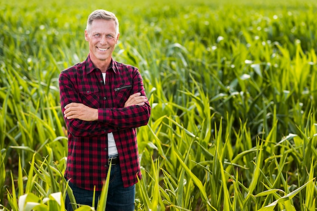 Front view smiley agronomist