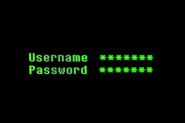 front view username password