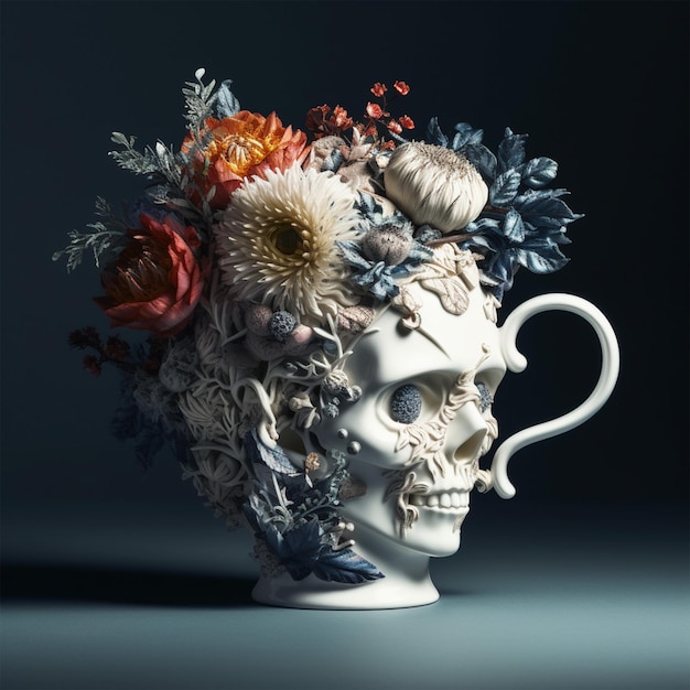 Frontal Art Photography of a Surreal Mug Porcelain