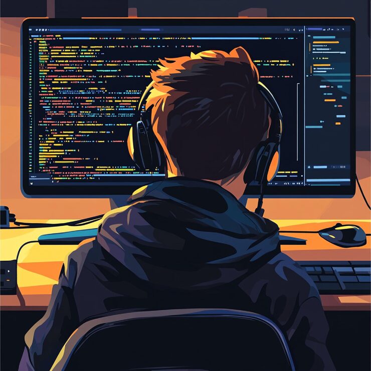 Photo a frontend developer debugging javascript code in the browsers developer tools