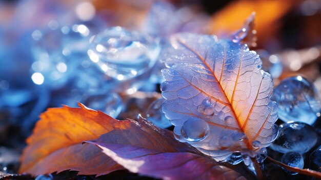 Frost and solar terms autumn leaf falling scenery fresh natural illustration