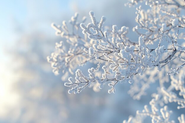 写真 冬の朝の凍った枝