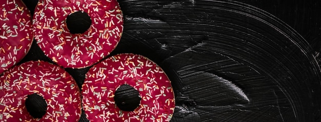 Frosted donuts zoet eten en gebak