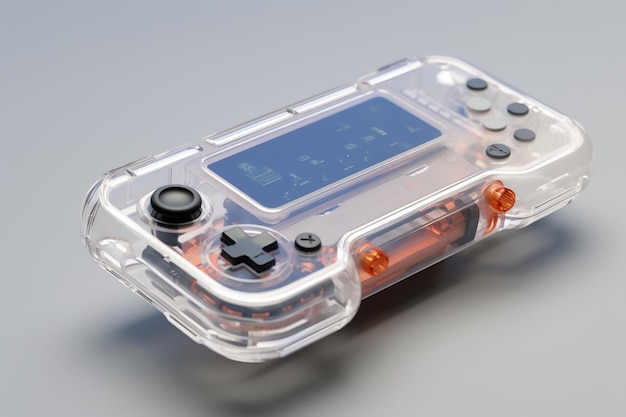 Матовый прозрачный корпус для портативной 3D игровой консоли Генерирующий искусственный интеллект