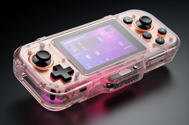 A Frosted Transparent Shell for a 3D Handheld Game Console Generative AI