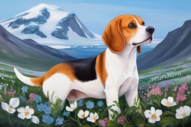 Foto beagle frosty blossom