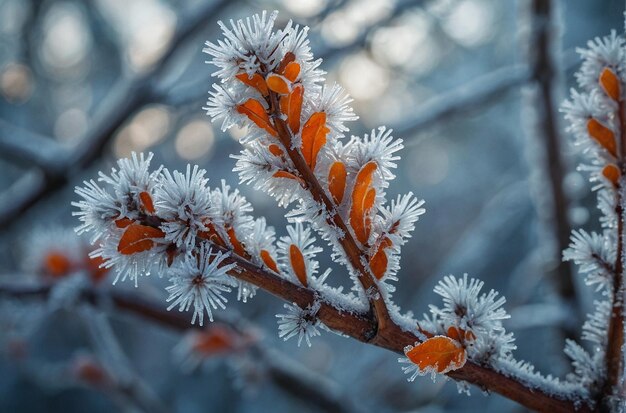 Фото Холодная ветвь вблизи