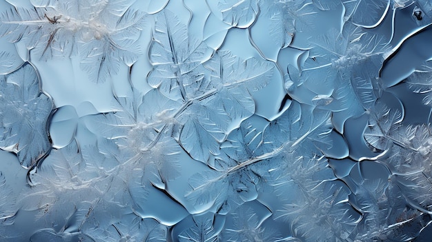 Холодная элегантность Замысловатые рисунки мороза на оконном стекле