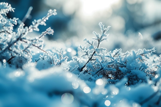 Foto frosty en besneeuwde winter achtergrond met lege ruimte voor uw decoratie