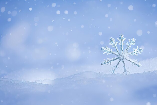 Foto frosty flurries una macro di un fiocco di neve nel freddo ia generativa