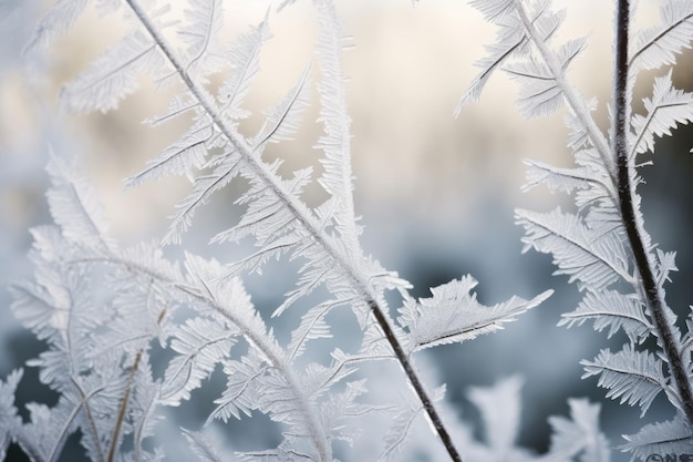 Frosty Frames Closeup of Frozen Details Winter
