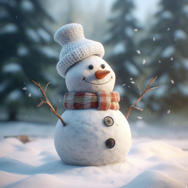 Frosty Fun Whimsical Snowman Illustraties voor een vrolijk winterwonderland