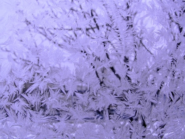 Frosty pattern on glass