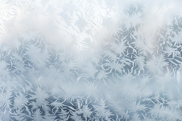 Photo frosty patterns aigenerated winter natural background in ar 32