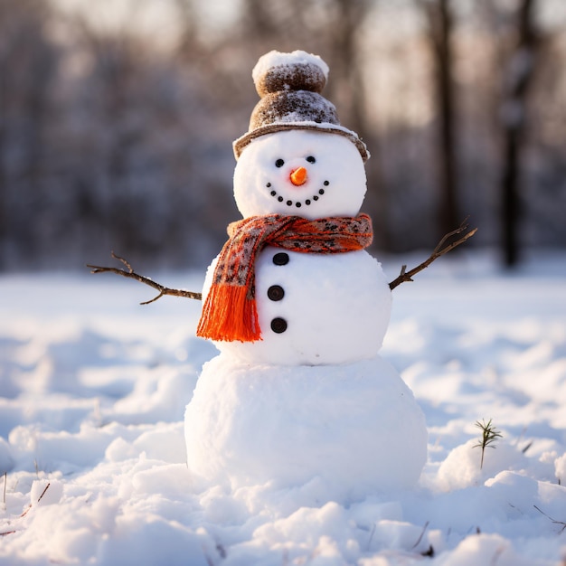 Frosty the Snowman Telephoto Lens Magic with Slow Shutter Speed