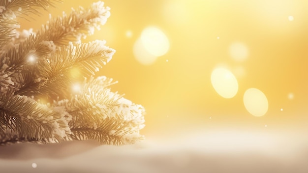 Frosty Spruce White Christmas Background