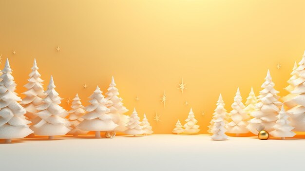 Frosty Spruce White Christmas Background