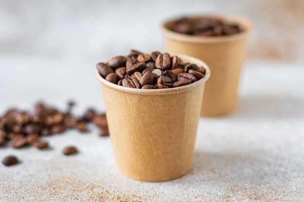 frothy coffee hot fresh disposable paper cup zero waste break