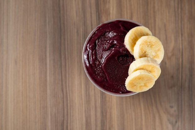 Frozen Acai Berry with Banana Top View