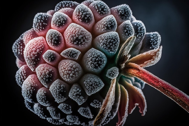 frozen berries highlighting the unique textures and colors of winter produce