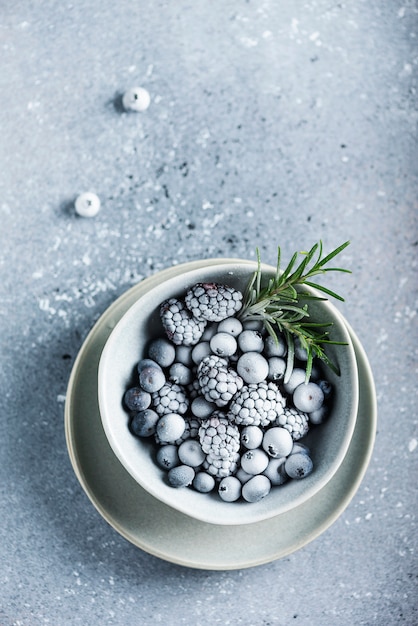 Frozen berry and rosemary