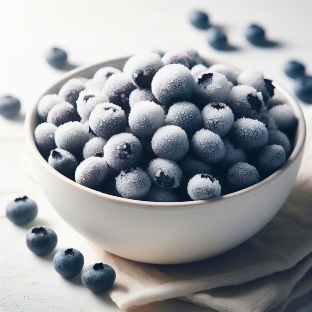 frozen blueberries background