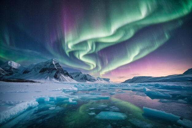 Frozen dreams arctic aurora borealis