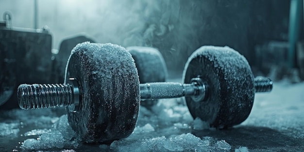 frozen dumbbell a winter workout challenge