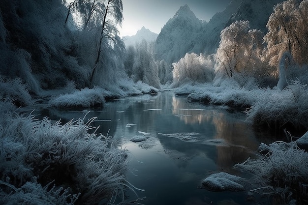 _Frozen Elegance A Stunning Winter Landscape_