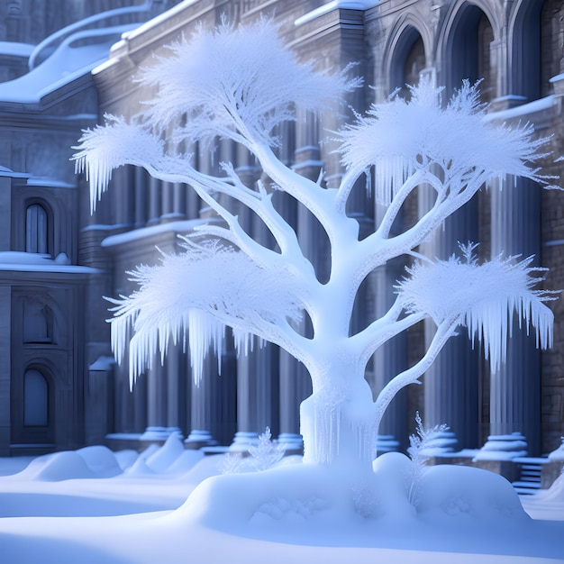 Фото Замороженная елка рождественские обои